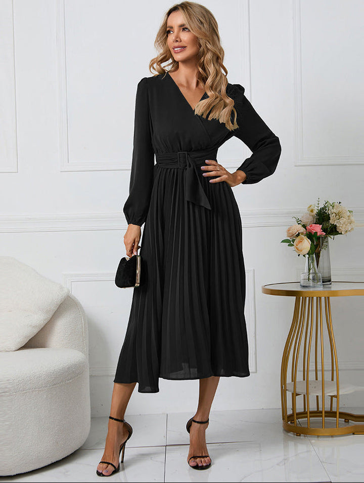 Allegra Long Sleeve Midi Wedding Guest Dress